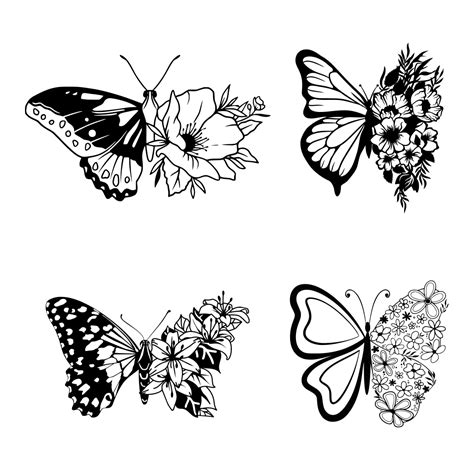 Half Butterfly Half Flower SVG – MasterBundles