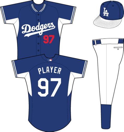 Los Angeles Dodgers Uniform - Practice Uniform - National League (NL ...