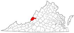 Map of Va: Alleghany County