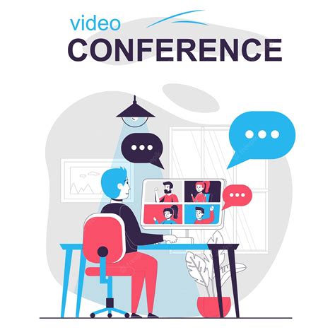 Premium Vector | Video conference isolated cartoon concept Man holding ...