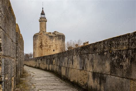 Medieval Tower of Constance in Aigues Mortes in the Region of Occitane ...