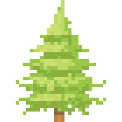 Pixel art pine tree 4 27190878 PNG