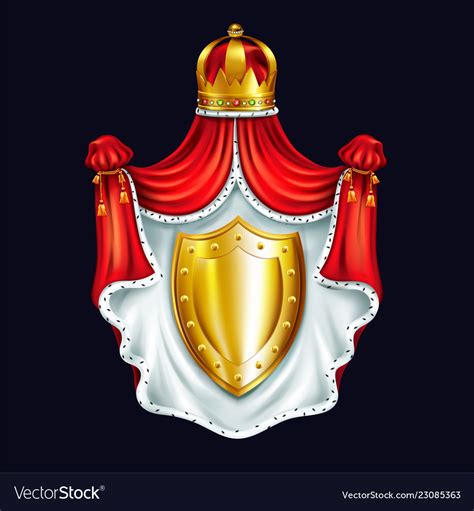 Heraldic emblem of royal family realistic Vector Image