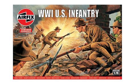 Airfix Vintage Classics WWI US Infantry Figures 1:76 Military Soldiers ...