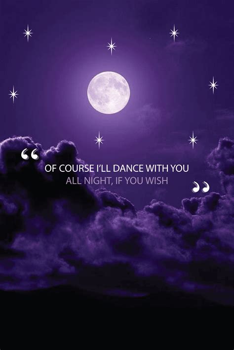 the moon and stars are in the sky above clouds with an inspirational quote on it