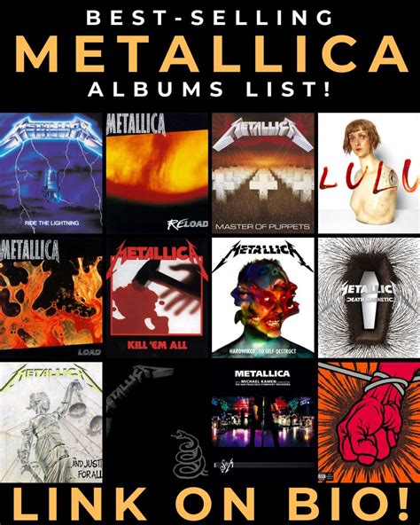 the best selling metallicica album list link on bio