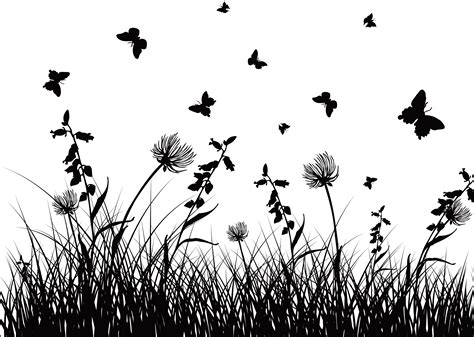 Wildflower Vector Silhouette - Png Free Flower Silhouette - Free Transparent PNG Download - PNGkey