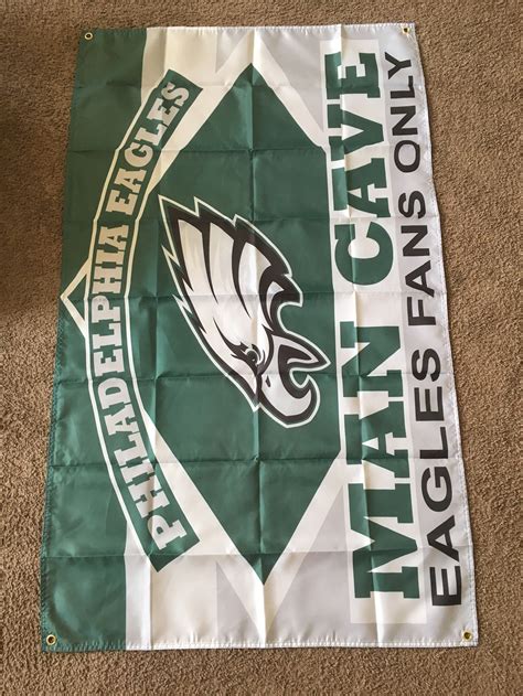 Philadelphia Eagles MAN CAVE Flag - Etsy