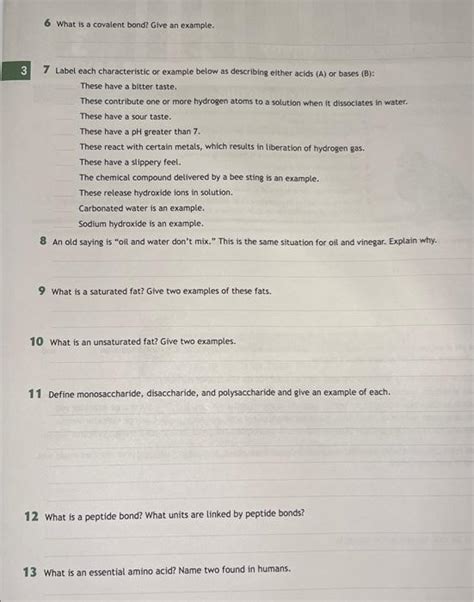 Solved 6 What is a covalent bond? Give an example, 3 7 Label | Chegg.com