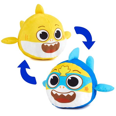 Buy WowWee Baby Shark's Big Show! Reversible Plush Baby Shark Turns Into Super Shark – Flip ...