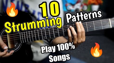 10 Strumming Patterns 🔥- Beginners - Play 100% Songs - Easiest Lesson ...