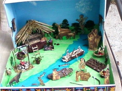 SEMINOLE SHOEBOX DIORAMA OF THE EASTERN WOODLANDS...... 4th grade | Native american projects ...