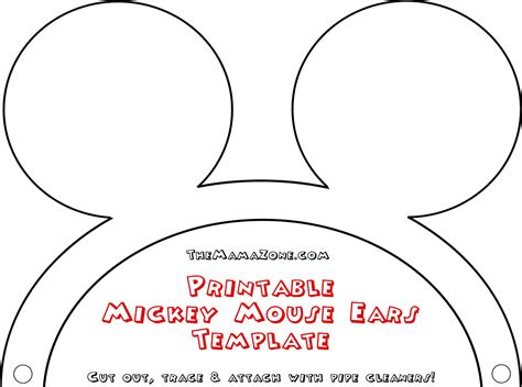 Mickey Mouse Ear Template Printable