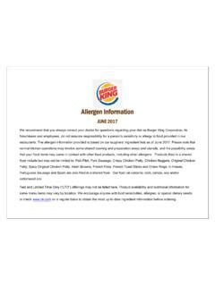 Allergen Information - BURGER KING® / allergen-information-burger-king-174.pdf / PDF4PRO