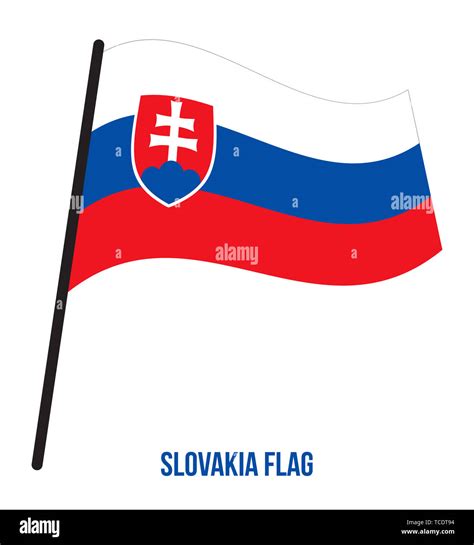 Slovakia Flag Waving Vector Illustration on White Background. Slovakia ...