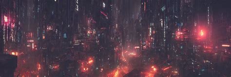 An image of dystopian cyberpunk city at night, 8k, 4k, | Stable Diffusion