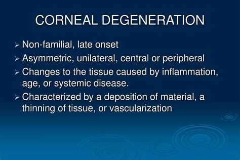 PPT - CORNEAL DYSTROPHIES AND DEGENERATIONS: DIAGNOSIS AND TREATMENT PowerPoint Presentation ...