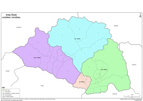 Map of Manang District of Nepal – Nepal Archives