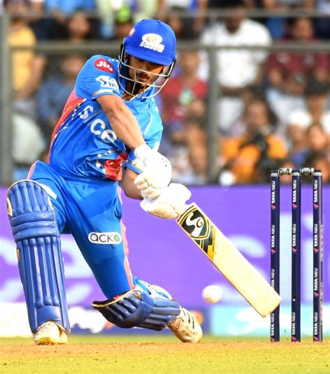 Mumbai : MI batsman Ishan Kishan plays a shot