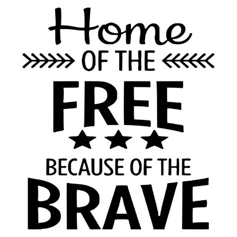 Home Of The Free Because Of The Brave Quote : Amazon Com 3d Rose Home ...