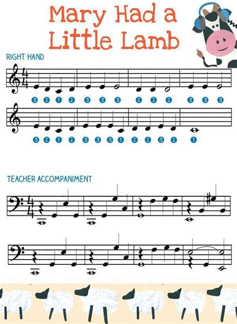 Free piano sheet music for Mary Had a Little Lamb | Violin lessons ...