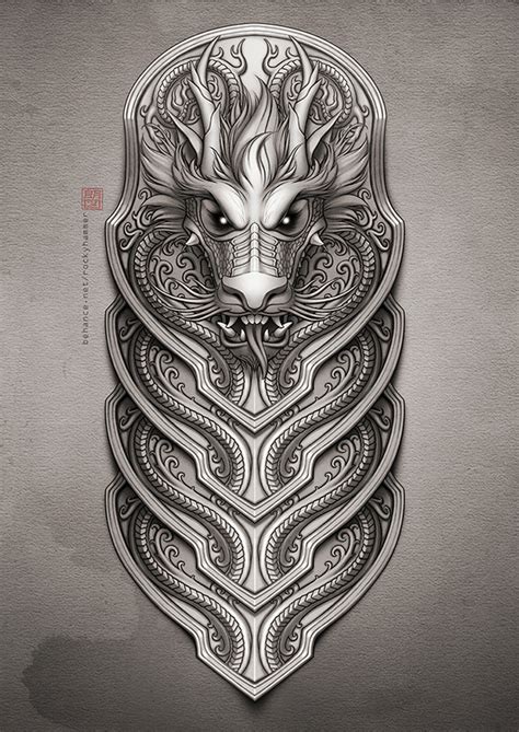 Half-sleeve dragon tattoo on Behance