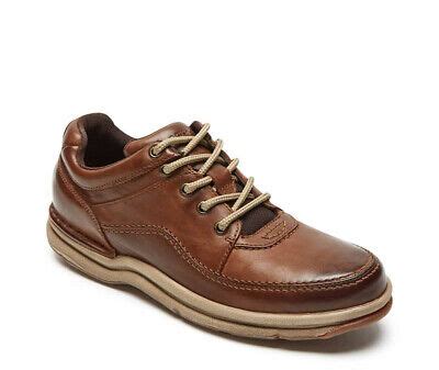 NEW Rockport Men's World Tour Classic Oxford Shoes - Brown Smooth ...