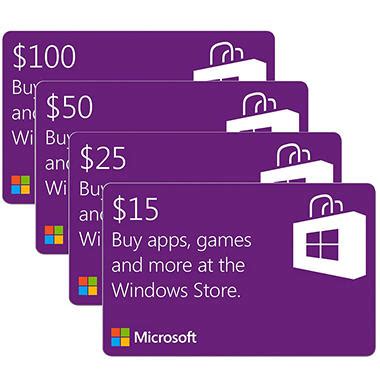 Windows Store Gift Card -Various Amounts (Email Delivery) - Sam's Club