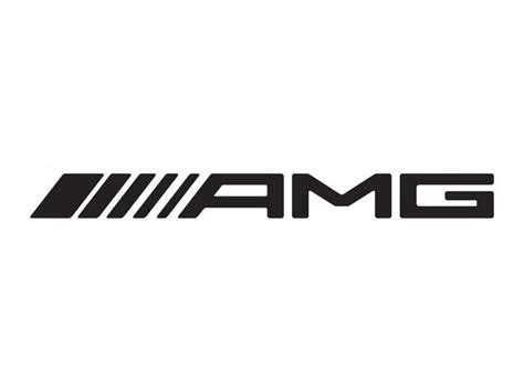 the amg logo is shown in black and white, with an arrow on it