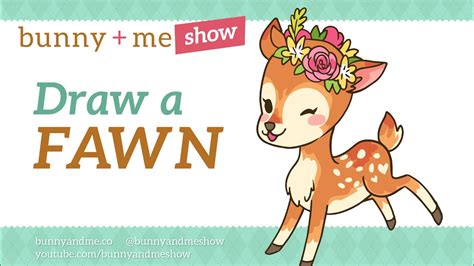 How to draw a Fawn - Cute Deer Drawing Tutorial - YouTube