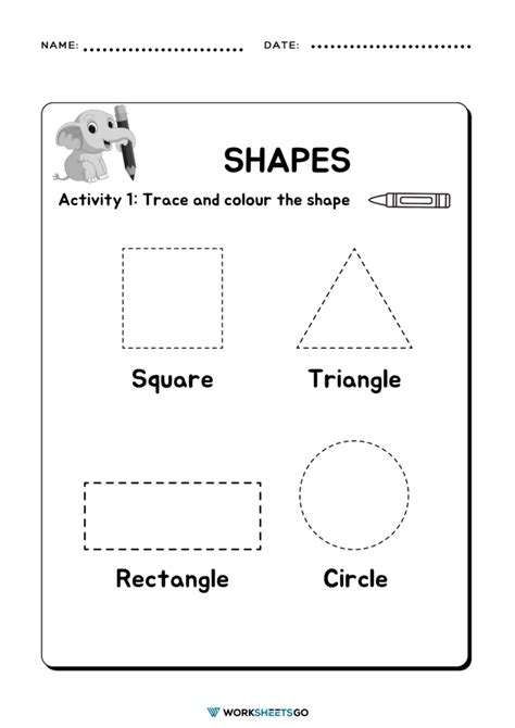 Drawing Shapes Worksheets | WorksheetsGO