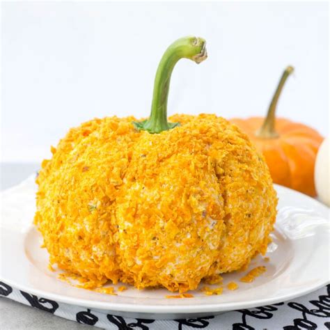 Pumpkin Shaped Cheese Ball - Simply Made Recipes