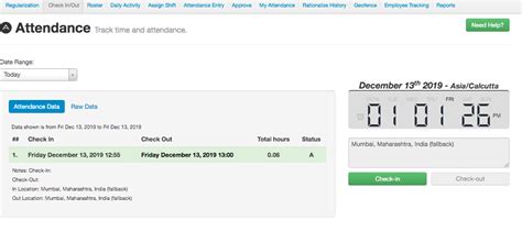 How To Punch Attendance From Web Application – EasyHR Knowledge base