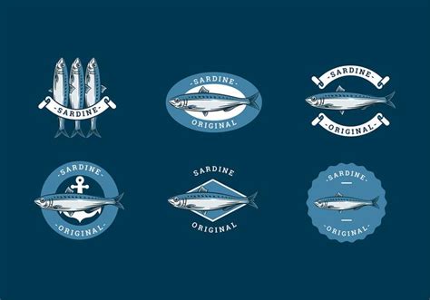 Sardine Logo Template Free Vector 143180 Vector Art at Vecteezy