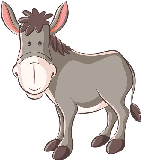 Cartoon donkey clipart. Free download transparent .PNG | Creazilla