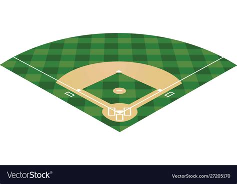 Baseball field Royalty Free Vector Image - VectorStock