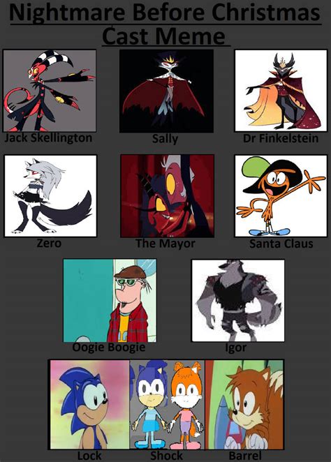 Nightmare Before Christmas Cast Meme Idea 5 by sweetheart1012 on DeviantArt