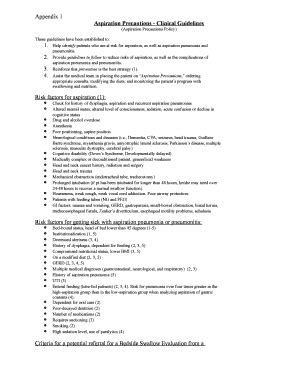 Aspiration Precautions Handout - Fill Online, Printable, Fillable ...