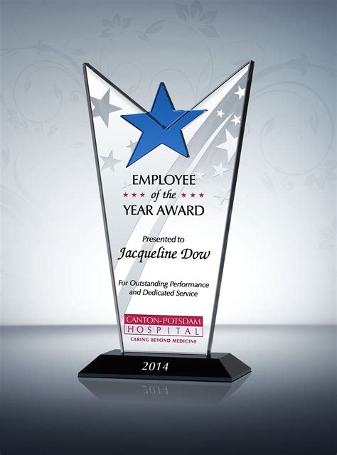 Crystal Star Employee of the Year Award | Certificate templates, Awards certificates template ...