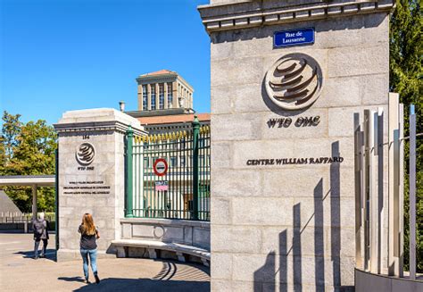 Entrance Of The World Trade Organization Headquarters In Geneva Switzerland Stock Photo ...