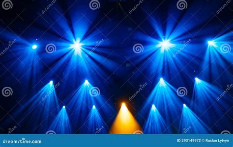 Colorful Concert Lights on Empty Stage Stock Photo - Image of color ...