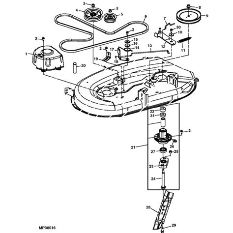 John Deere L110 Deck Parts Diagram