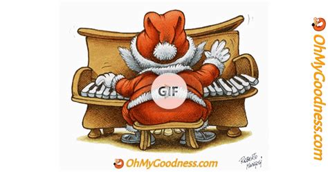 Santa playing the piano ecard | Funny Free eCards | OhMyGoodness ecards