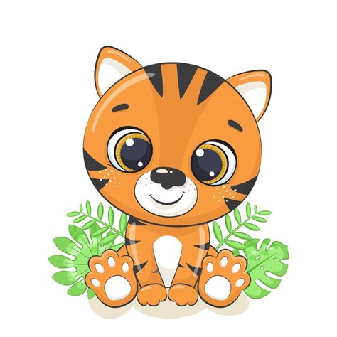 Cute baby tiger 1213410 Vector Art at Vecteezy