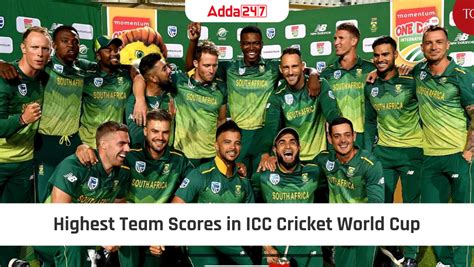 Highest Team Scores in ICC Cricket World Cup