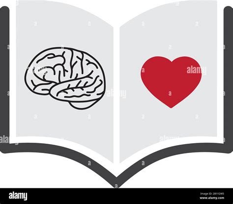 brain and heart inside open book, vector Stock Vector Image & Art - Alamy