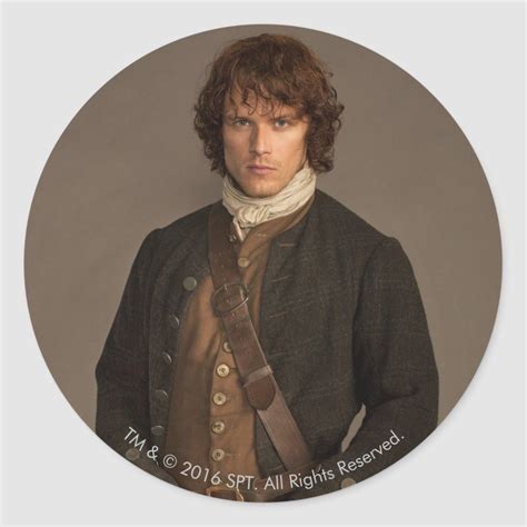 Outlander | Jamie Fraser - Kilt Portrait Classic Round Sticker | Zazzle.com in 2020 | Outlander ...