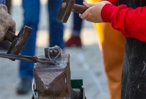 Anvil stock photo. Image of hand, heavy, flaming, forge - 232326168