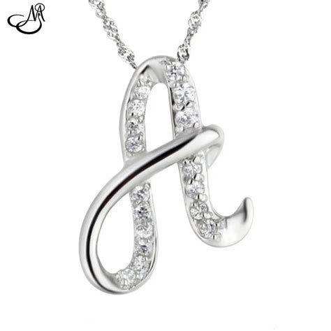 Aliexpress.com : Buy 6pcs/lot Fashion Jewelry Letter Design Short Necklace Initial A Pendant ...