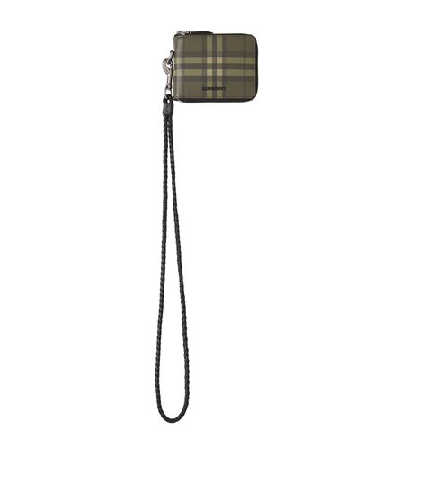 Burberry Leather Zip-Around Lanyard Wallet | Harrods US